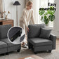 Myelle 4-Seater Modular Sectional U Shaped Storage Sofa Couches for Living Room - Grey