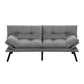 Marceline 3 Seater Sofa Bed Convertible Couch Recliner Lounge Chair Fabric - Grey