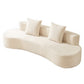 Metis 2 Seater 228cm Modular Sofa Bed Sectional Boneless Couches for Living Room No Assembly Required - White