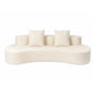 Metis 2 Seater 228cm Modular Sofa Bed Sectional Boneless Couches for Living Room No Assembly Required - White