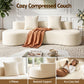 Metis 2 Seater 228cm Modular Sofa Bed Sectional Boneless Couches for Living Room No Assembly Required - White