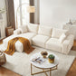Metis 3 Seater Modular Sofa Bed Sectional Boneless Couches- White