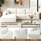 Metis 3 Seater Modular Sofa Bed Sectional Boneless Couches- White