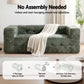 Melantha 2 Seater Comfort Boneless Sofa for Living Room Luxury Chenille - Green
