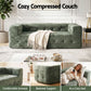 Melantha 2 Seater Comfort Boneless Sofa for Living Room Luxury Chenille - Green