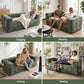 Melantha 2 Seater Comfort Boneless Sofa for Living Room Luxury Chenille - Green