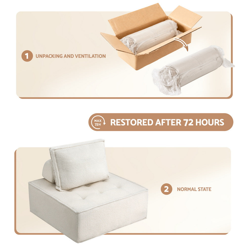 Moritz Floor Sofa Lounge Chair with Pillow