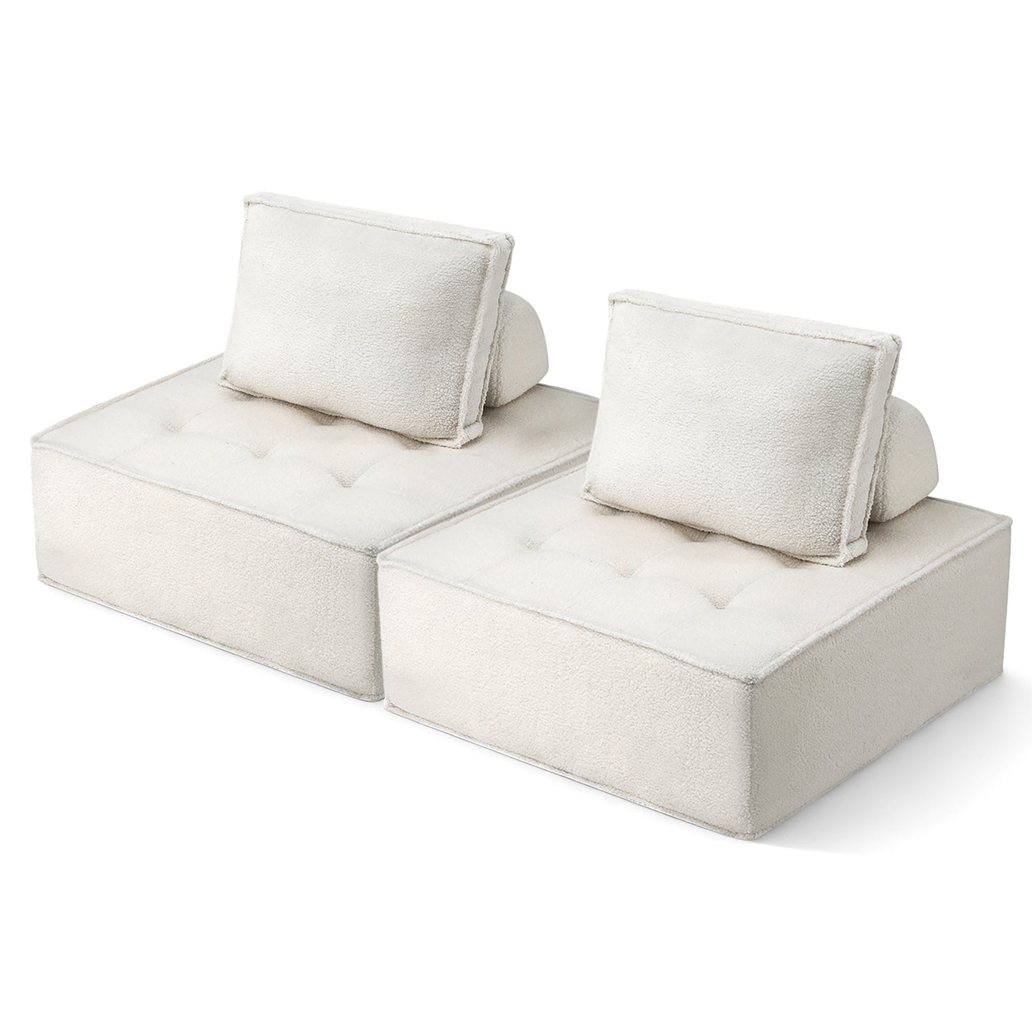 Moritz 2 Floor Sofa Lounge Chair with Pillow