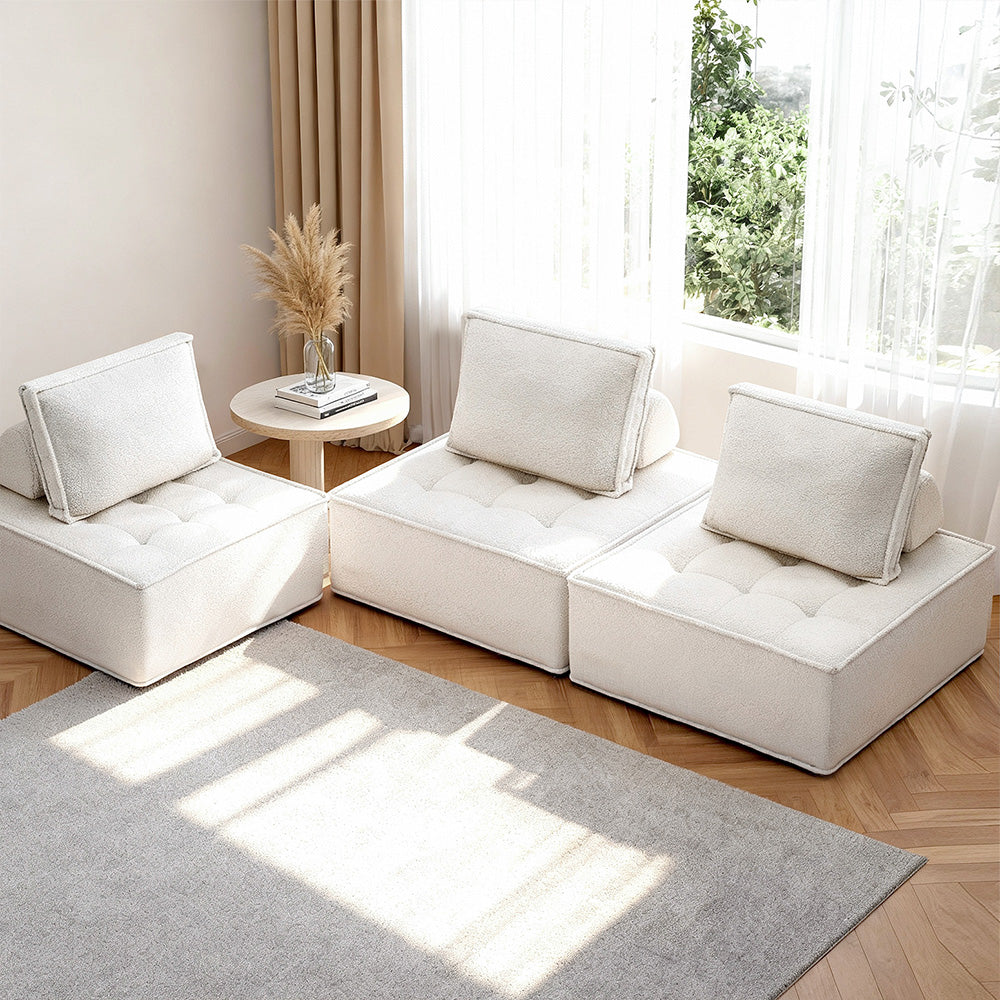 Moritz 3 Floor Sofa Lounge Chair with Pillow