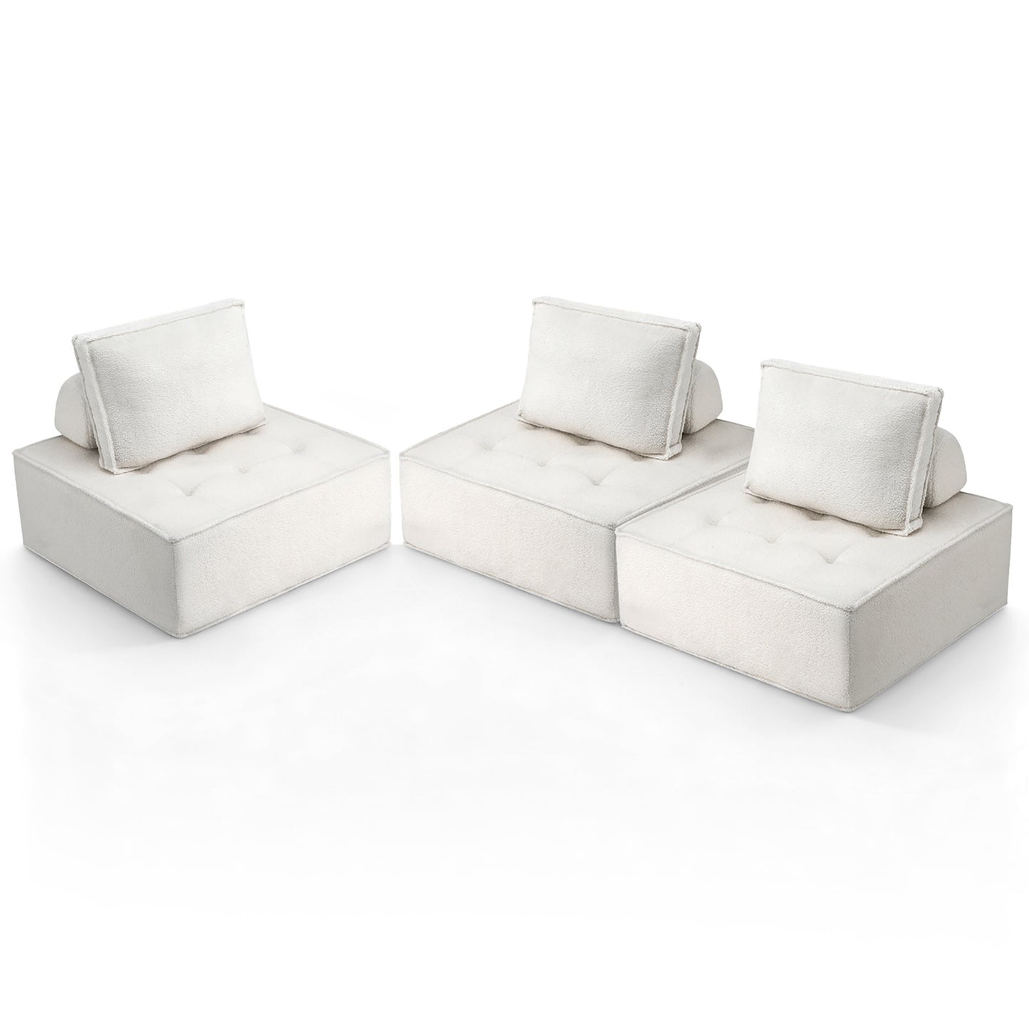 Moritz 3 Floor Sofa Lounge Chair with Pillow