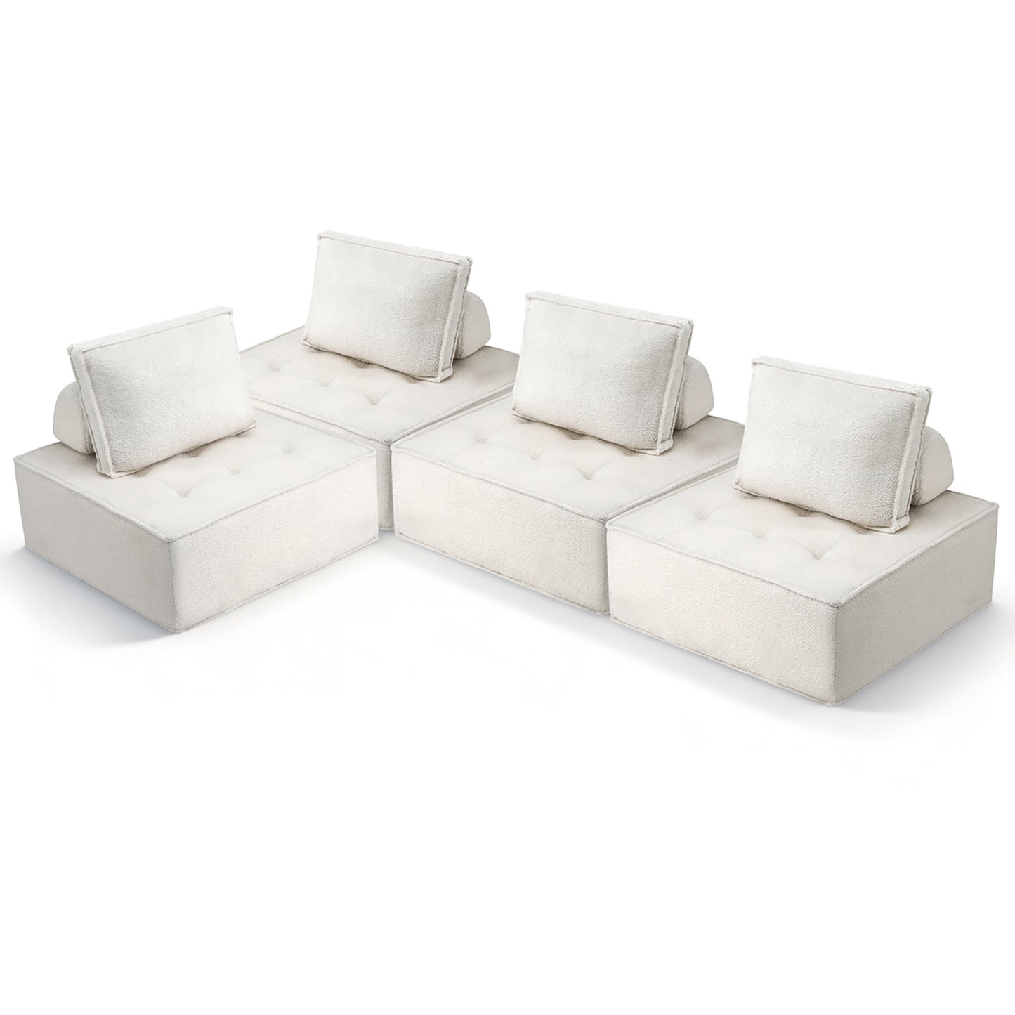 Moritz Floor Sofa Lounge Chair 4 Seater with Pillow