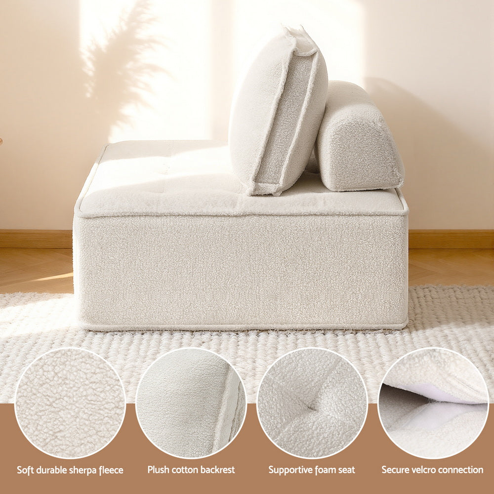 Moritz Floor Sofa Lounge Chair 5 Seater with Pillow