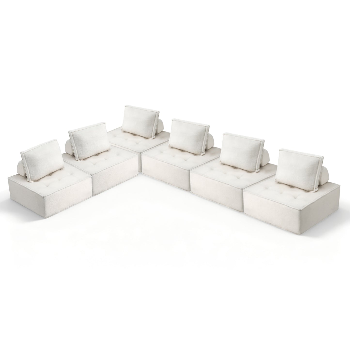 Moritz Floor Sofa Lounge Chair 6 Seater with Pillow