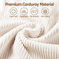 Bean Bag Sofa w/Ottoman Corduroy for Adults Teens White