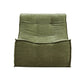 Floor Sofa Armless Chenille No Assembly Removable Cover Green