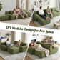 Marianne 3-Seater 300cm Modular Sofa Bed Comfort L-Shaped Sectional Boneless Couch - Green