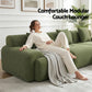 Marianne 3-Seater 300cm Modular Sofa Bed Comfort L-Shaped Sectional Boneless Couch - Green