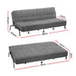 Marielle 3 Seater Sofa Bed, 1.9m Soft Innerspring Adjustable Couch Futon Chair - Grey