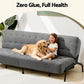 Marielle 3 Seater Sofa Bed, 1.9m Soft Innerspring Adjustable Couch Futon Chair - Grey