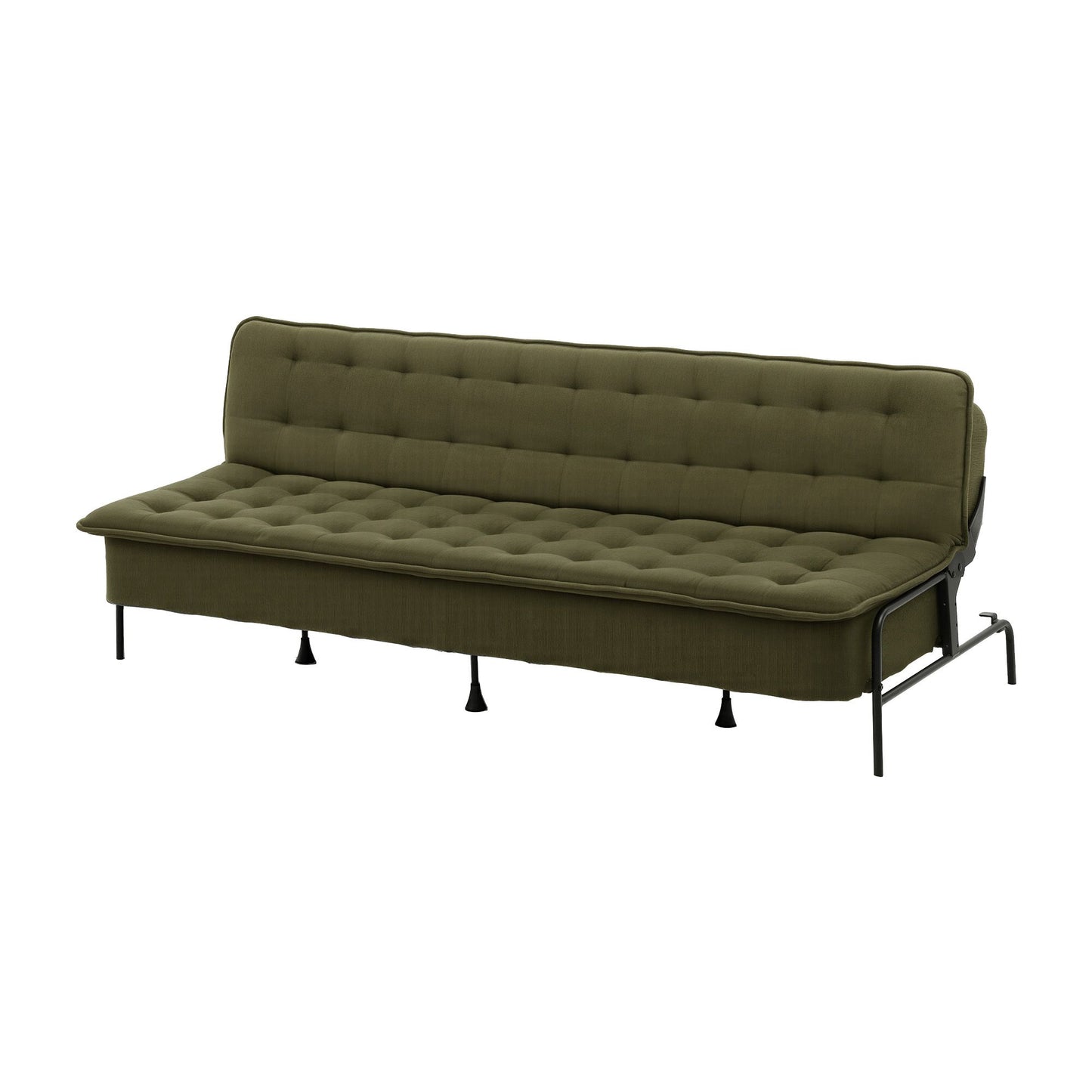 Marielle 3 Seater Sofa Bed, 1.9m Soft Innerspring Adjustable Couch Futon Chair - Green