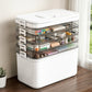 5 Tier Portable Storage Box Detachable with Handles Plastic Clear