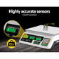 Scales Digital Kitchen 40KG Weighing Scales Platform Scales LCD - White