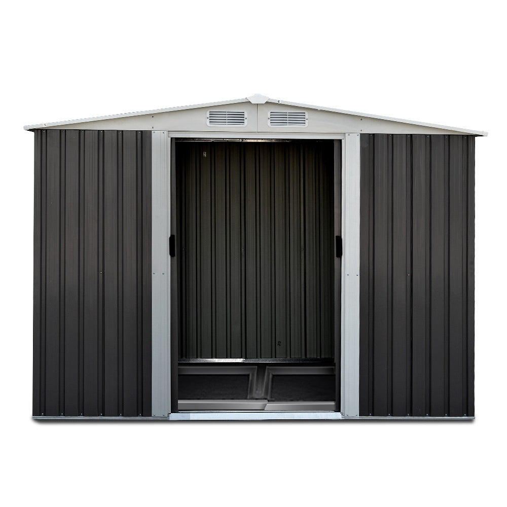 Garden Shed Outdoor Storage Sheds Tool Workshop 2.58x2.07m with Base