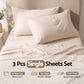 Single 150 GSM Anti-pilling Micro Flannel Sheet Set 4 Piece - Cream White