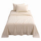 Single 150 GSM Anti-pilling Micro Flannel Sheet Set 4 Piece - Cream White