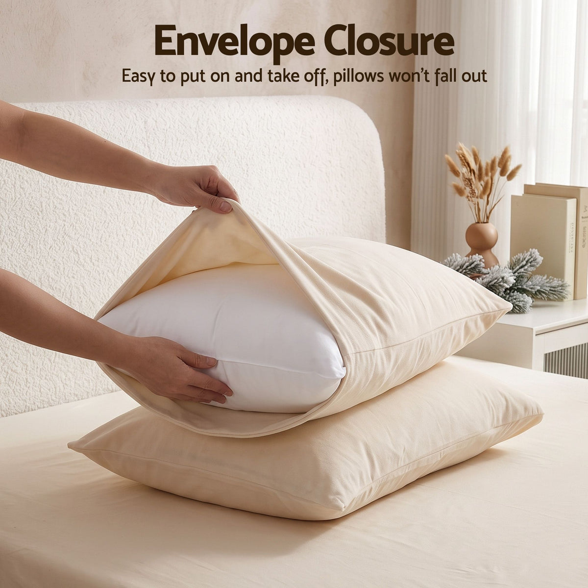 Single 150 GSM Anti-pilling Micro Flannel Sheet Set 4 Piece - Cream White