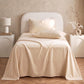 Single 150 GSM Anti-pilling Micro Flannel Sheet Set 4 Piece - Cream White
