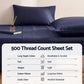 Double 500TC Cotton 4Pcs Sheet Set with 40cm Extra Deep Pocket - Navy Blue