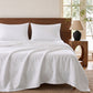 Double 500TC Cotton 4Pcs Sheet Set with 40cm Extra Deep Pocket - White
