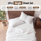 Single 500TC Cotton 4Pcs Sheet Set with 40cm Extra Deep Pocket - White