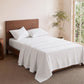 Single 500TC Cotton 4Pcs Sheet Set with 40cm Extra Deep Pocket - White