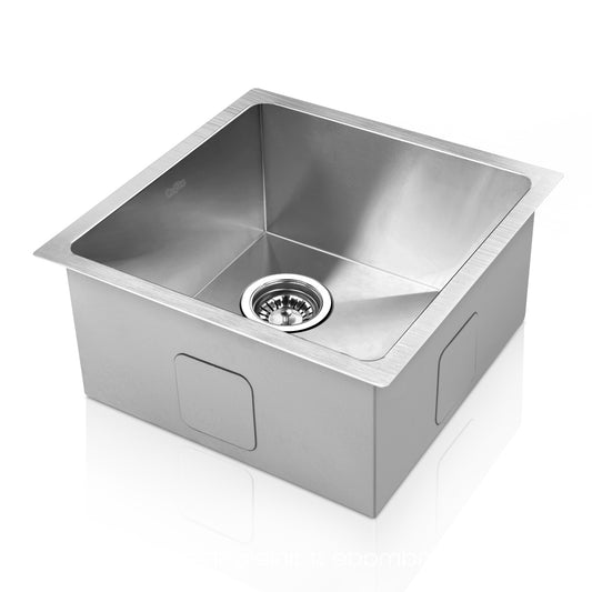 Kitchen Sink 51X45CM Stainless Steel Basin Single Bowl Laundry Silver