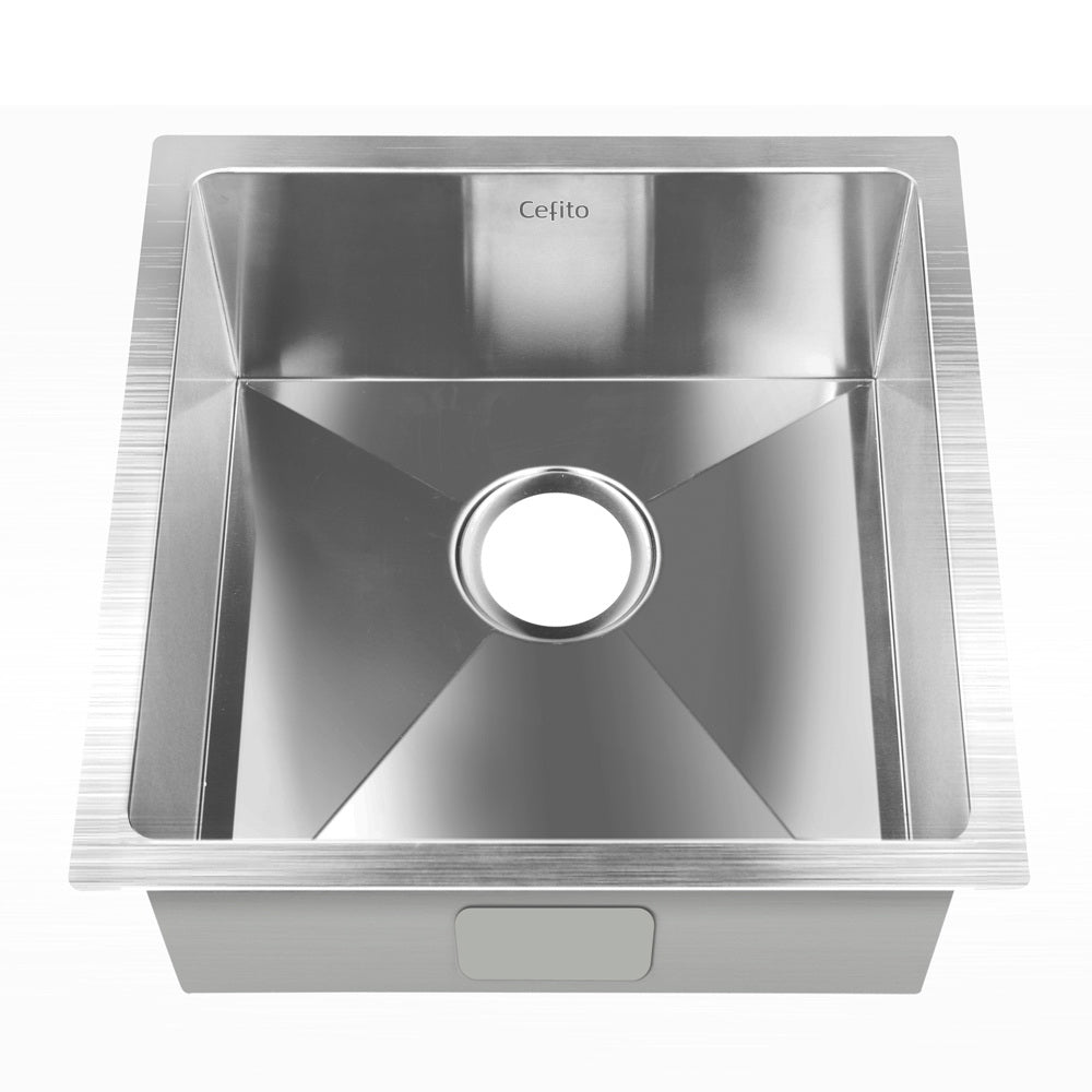 Cefito Kitchen Sink 51X45cm Stainless Steel Basin Single Bowl Silver