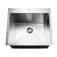 Kitchen Sink 53X50CM Stainless Steel Basin Single Bowl Laundry Silver