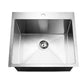 Cefito Kitchen Sink 53X50cm Stainless Steel Basin Single Bowl Silver