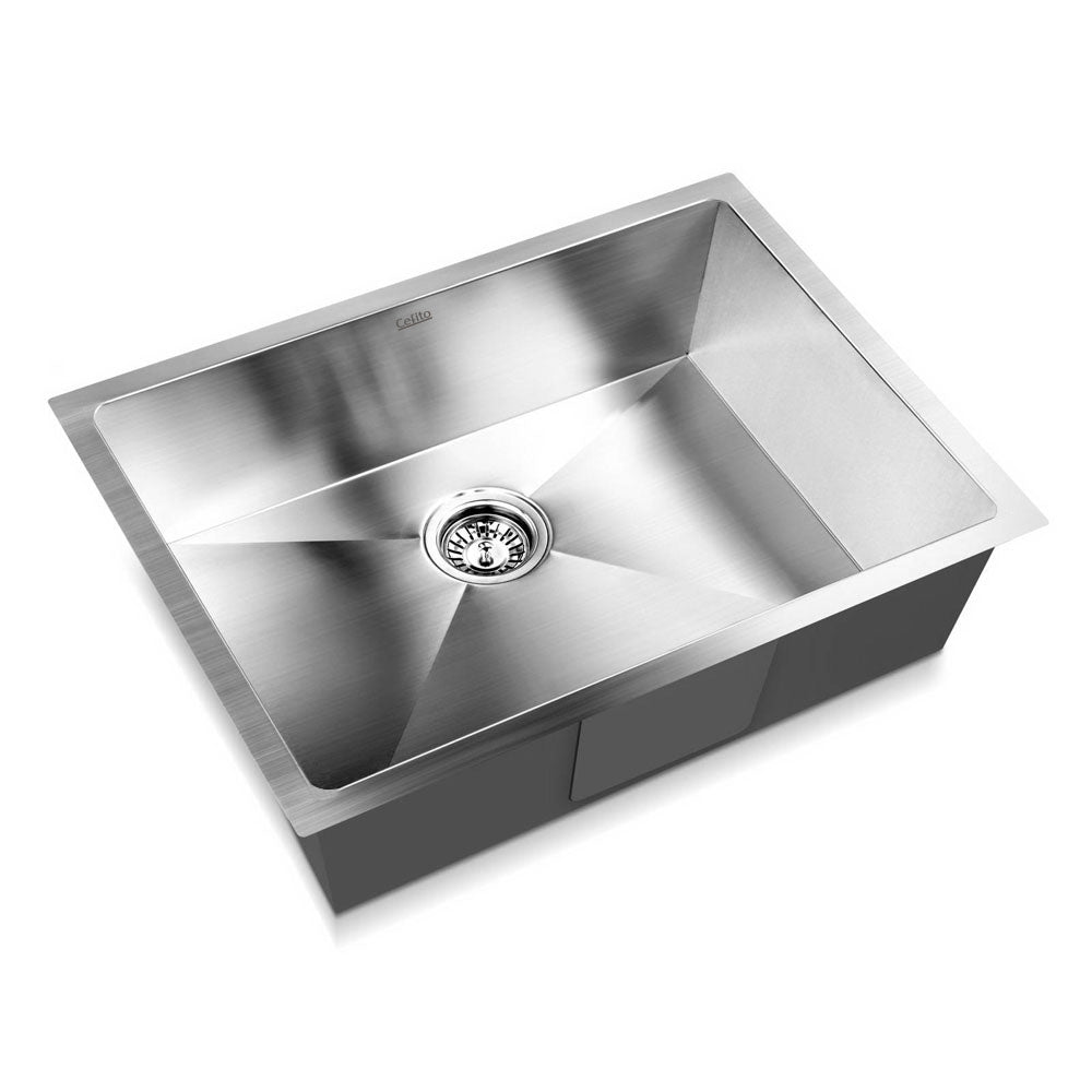 Cefito Kitchen Sink 60X45cm Stainless Steel Basin Single Bowl Silver