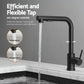 Stainless Steel Sink 60x45CM With Pull Out Mixer Tap Kitchen Basin Single Bowl Black