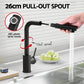 Stainless Steel Sink 60x45CM With Pull Out Mixer Tap Kitchen Basin Single Bowl Black