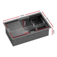 Stainless Steel Sink 70x45CM With Pull Out Mixer Tap Kitchen Basin Single Bowl Black