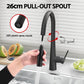 Stainless Steel Sink 75x45CM With Pull Out Mixer Tap Kitchen Basin Single Bowl Black