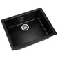 Stone Kitchen Sink 610X470MM Granite Under/Topmount Basin Bowl Laundry Black