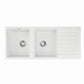 Kitchen Sink 116x50cm Granite Stone Sink Double Bowl White