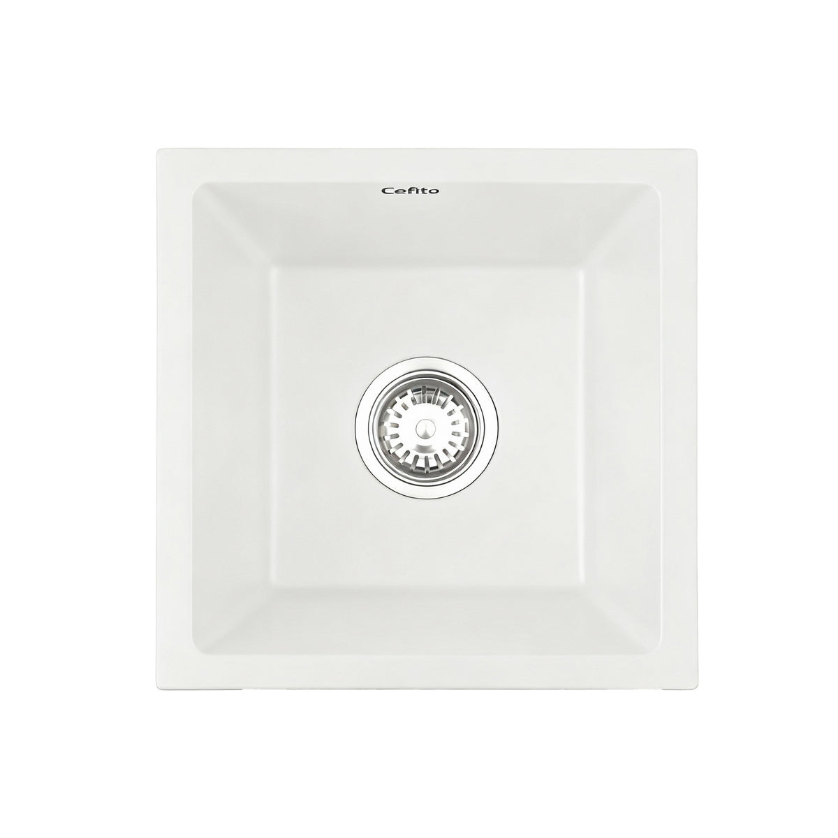 Kitchen Sink 38x38cm Granite Stone Sink Single Bowl White