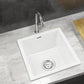 Kitchen Sink 38x38cm Granite Stone Sink Single Bowl White