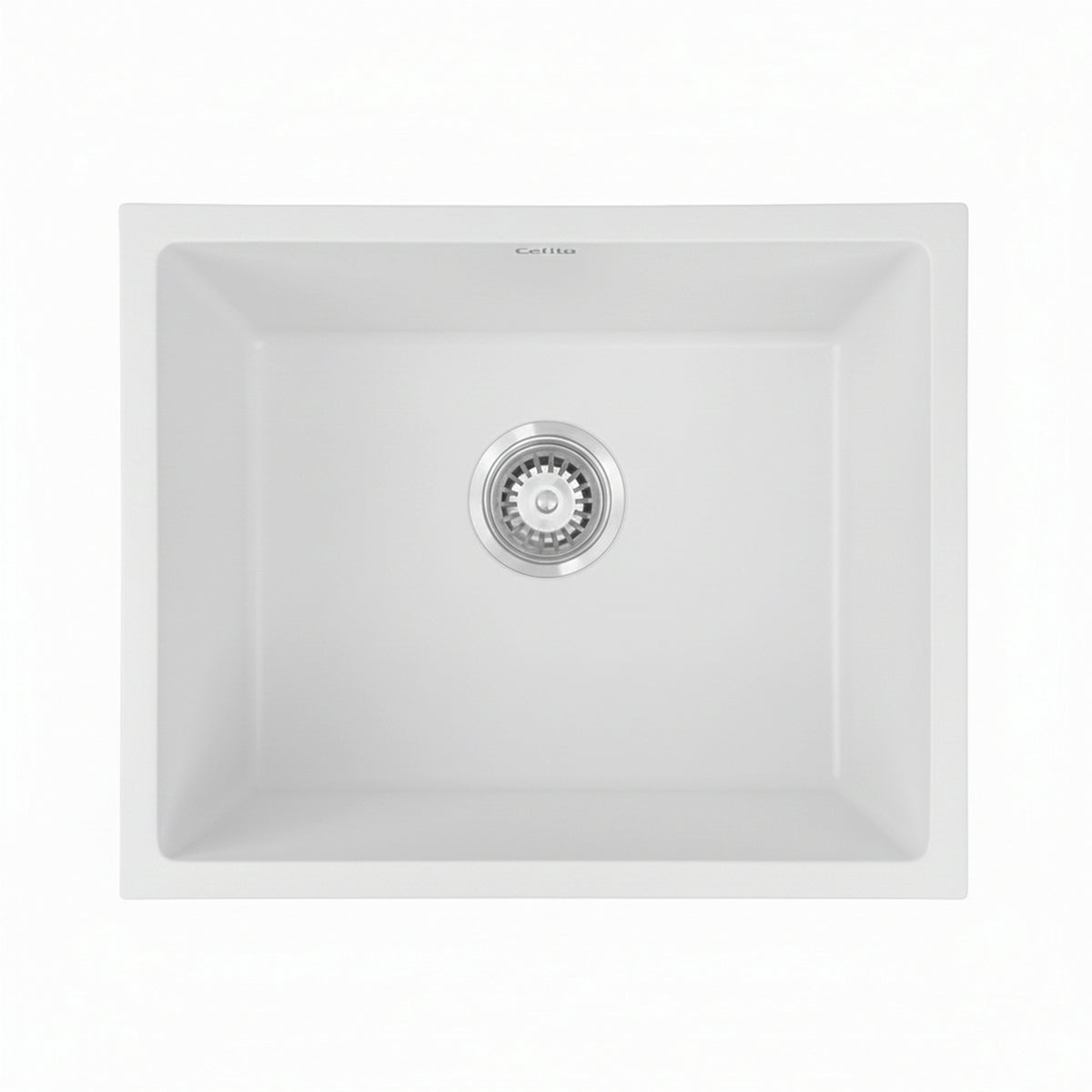 Kitchen Sink 55x45cm Granite Stone Sink Single Bowl White
