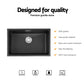 Kitchen Sink 70x45cm Granite Stone Sink Single Bowl Black